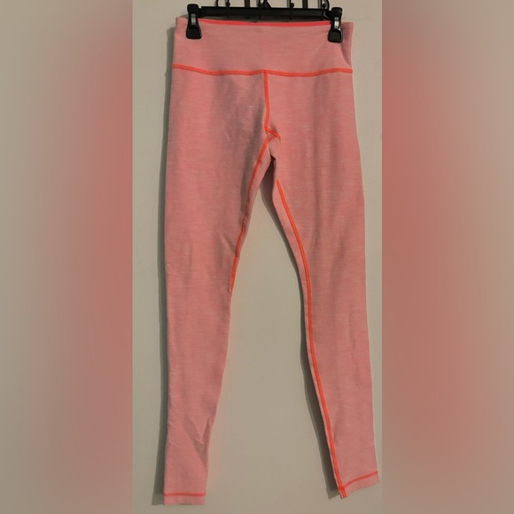 lululemon‎ Womens Sz 6 Wunder Under Slub Denim Light Flare Orange Full Legging - Picture 1 of 5
